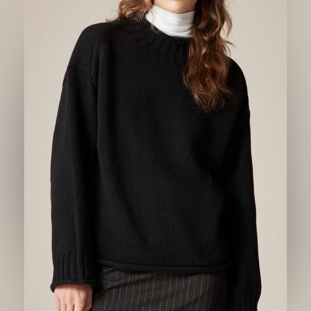 J. Crew Roll Neck Black Sweater - like new